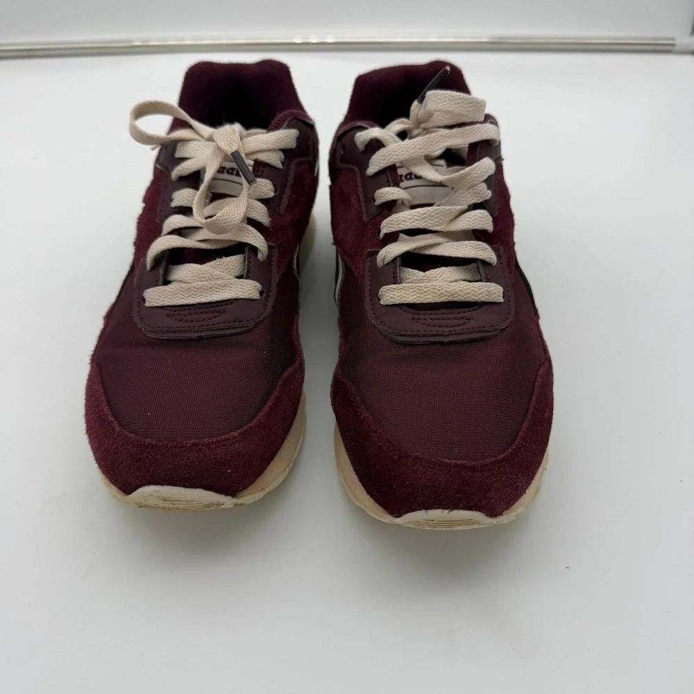 Reebok Royal Glide Womens Sneakers Maroon Burgundy Suede Low Top FV8276 7.5